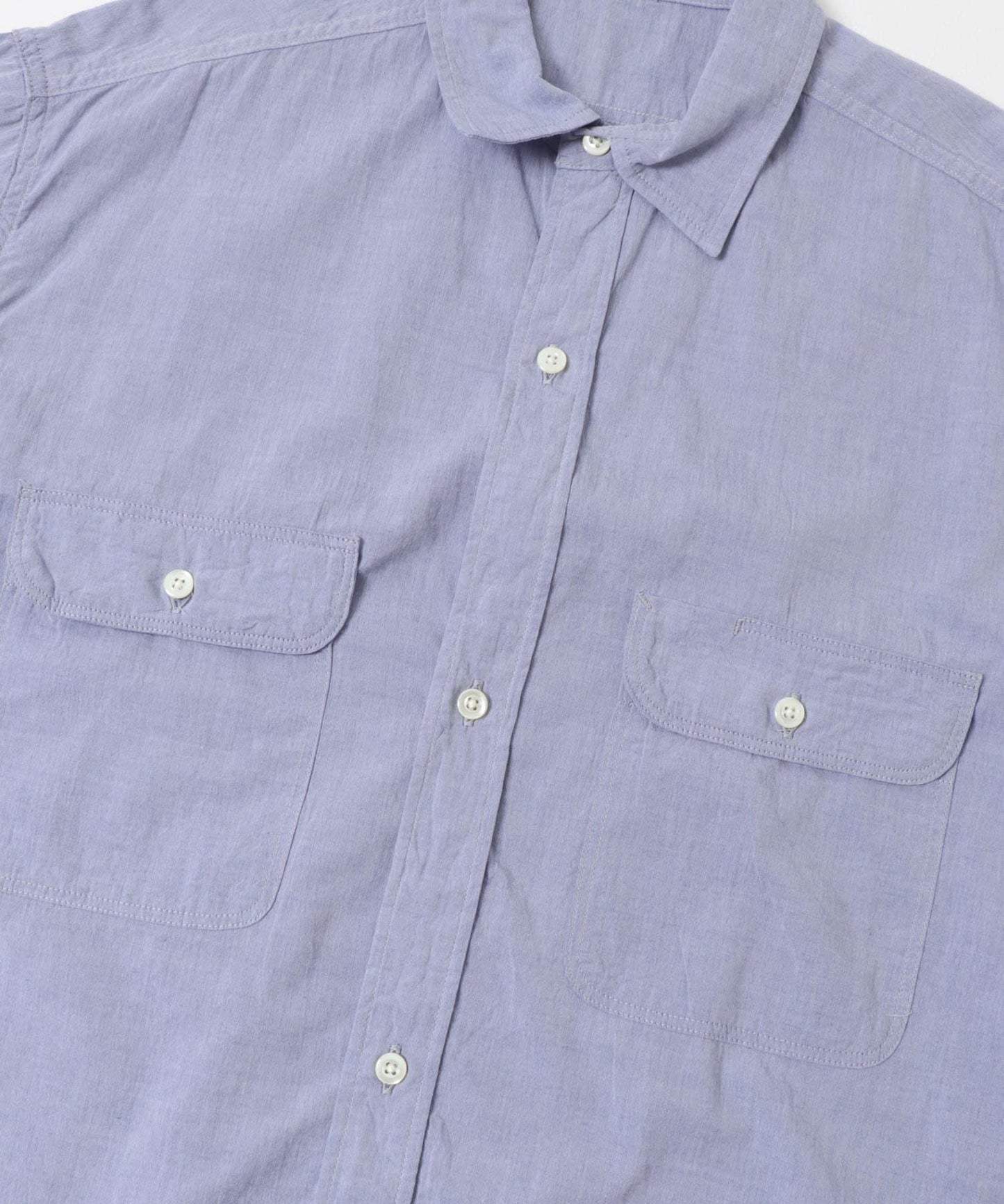 blurhmsROOTSTOCK H.T.CHAMBRAY WORK SHORT-SLEEVE