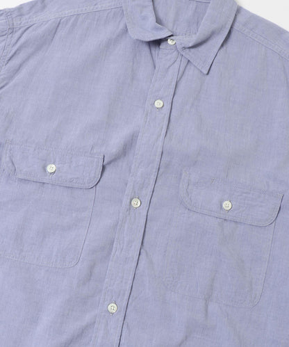 blurhmsROOTSTOCK H.T.CHAMBRAY WORK SHORT-SLEEVE