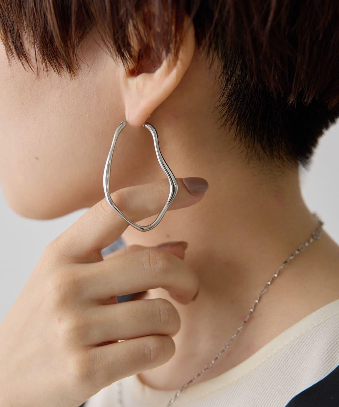 防過敏不鏽鋼 異形大耳圈耳環