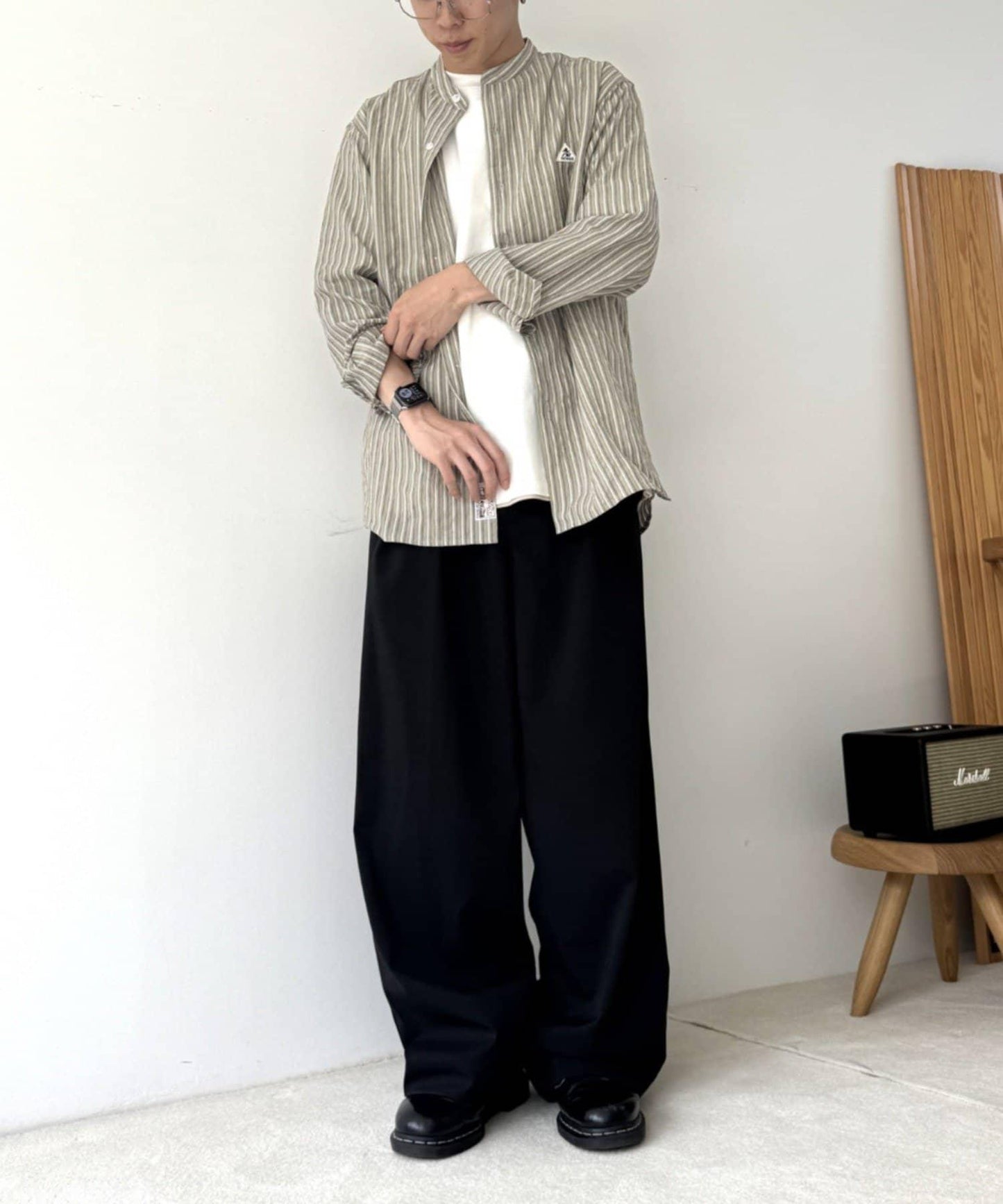 GEVACO 立領貼布襯衫