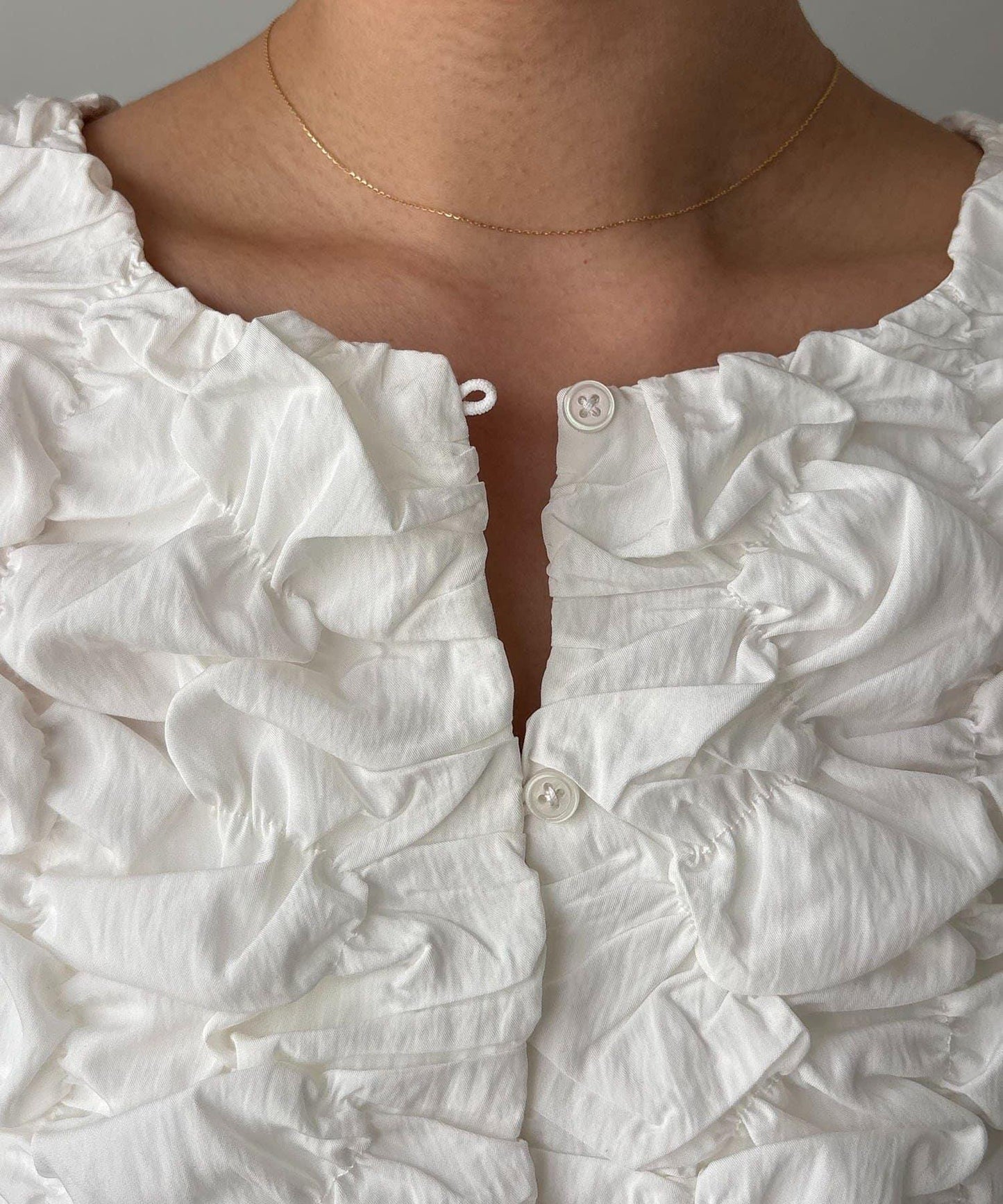 波浪紋泡泡紗襯衫