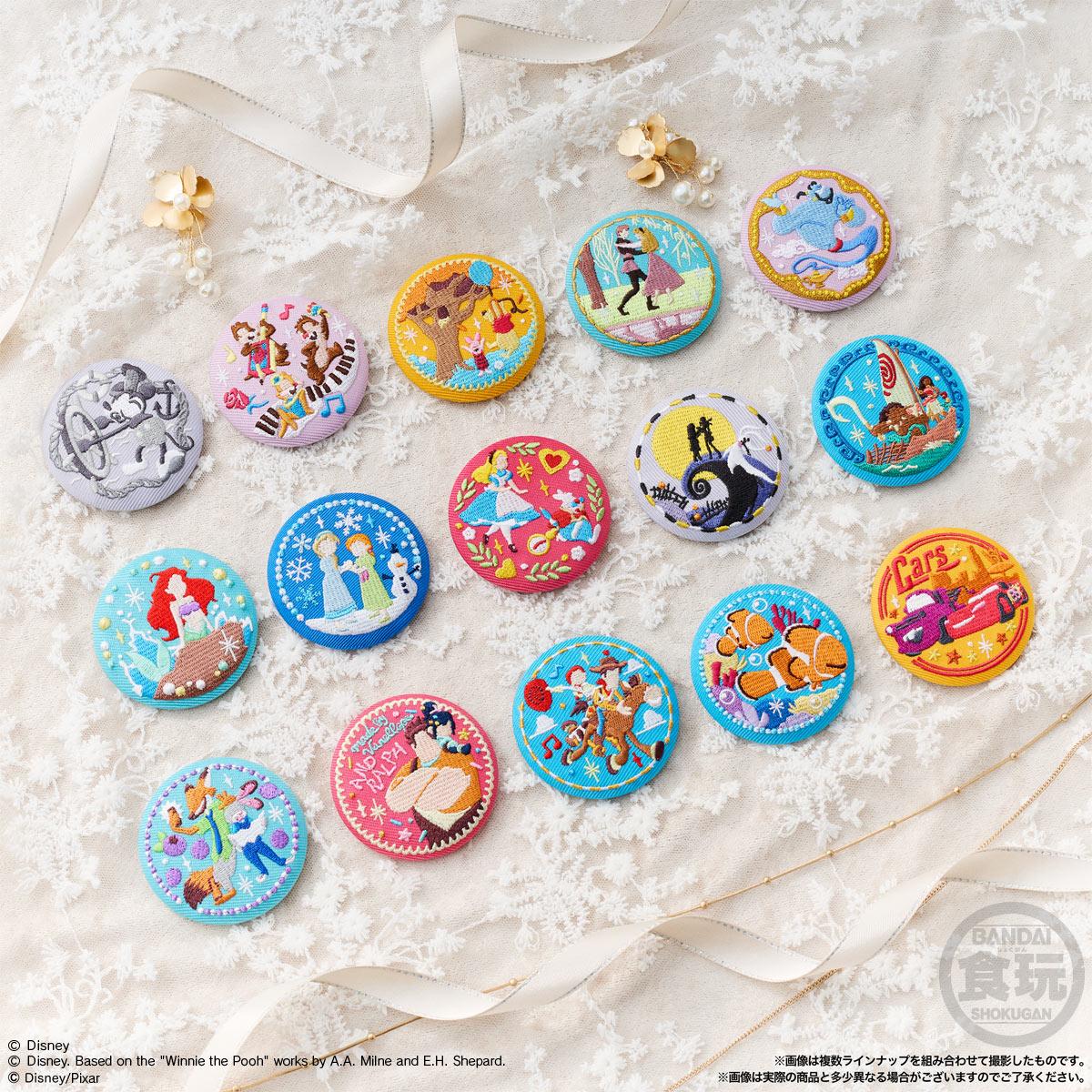 《迪士尼》 Characters 【食玩】刺繡徽章餅乾3 【BOX／12個裝】