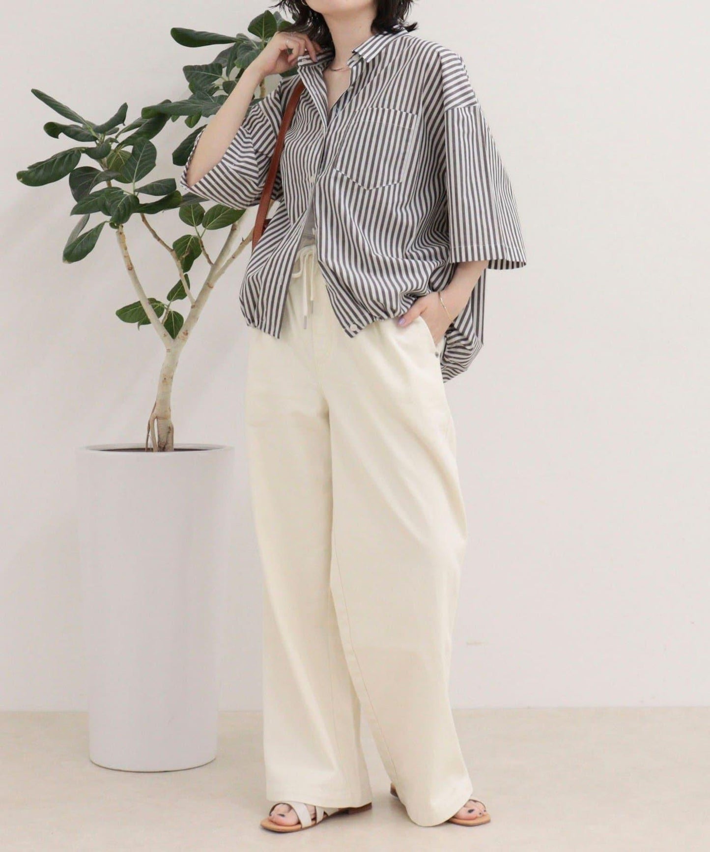 汗漬減輕加工COTTON短袖襯衫夾克