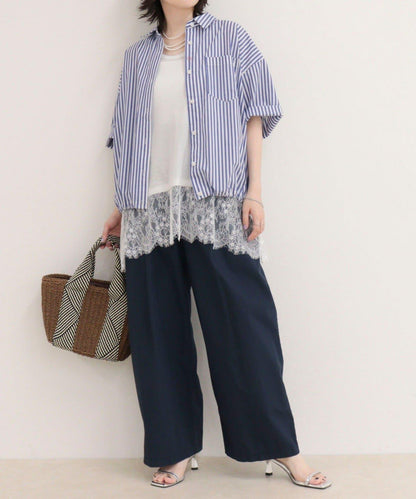 汗漬減輕加工COTTON短袖襯衫夾克