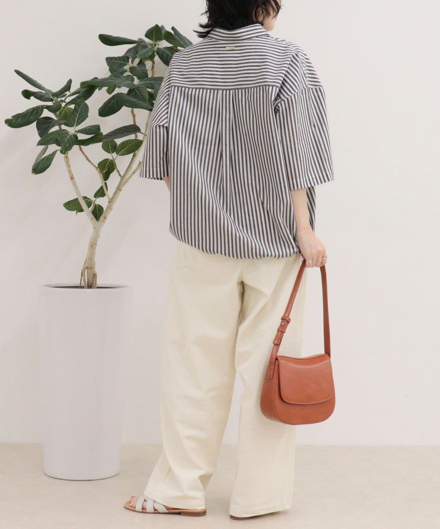 汗漬減輕加工COTTON短袖襯衫夾克