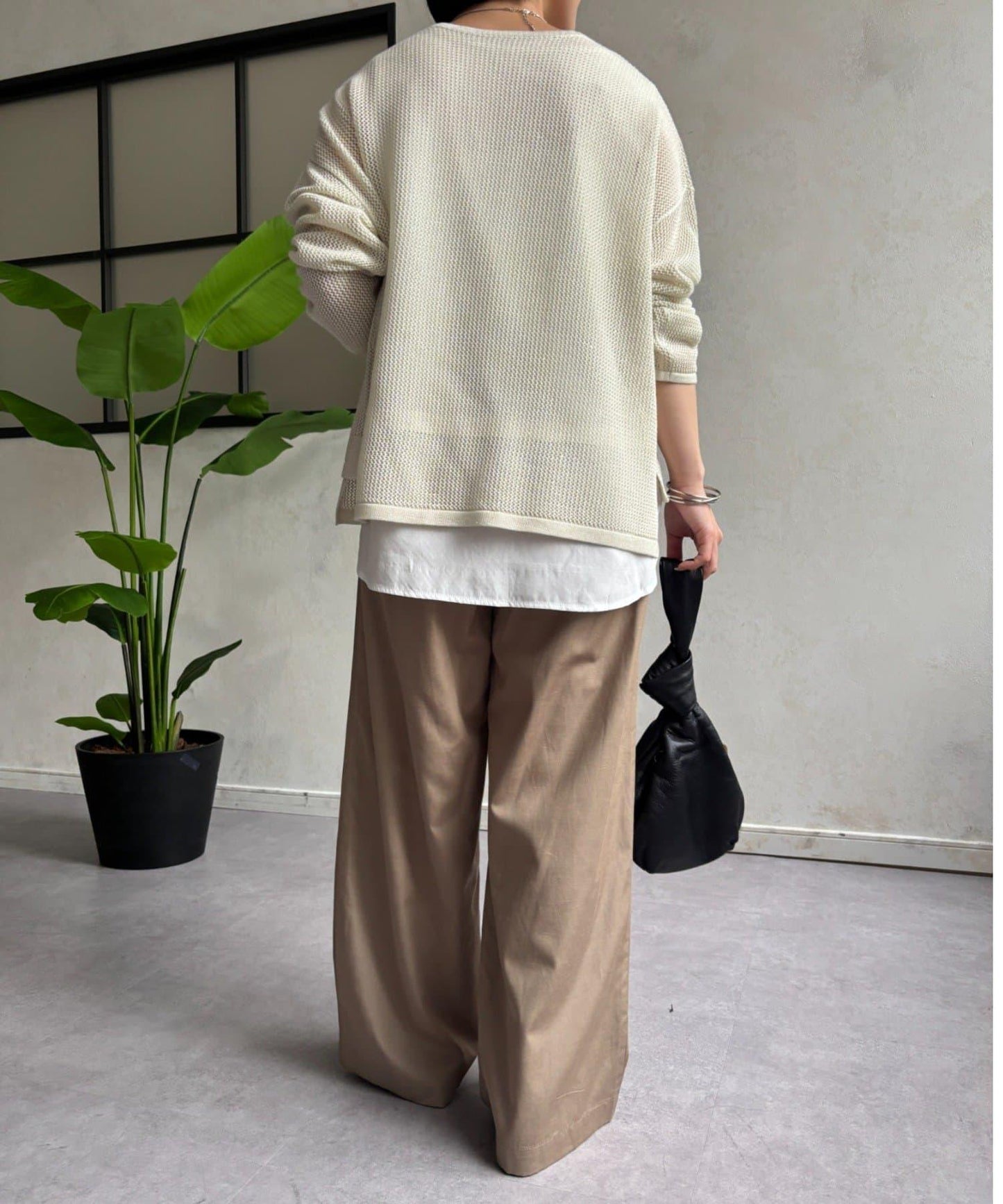 細腰帶休閒褲