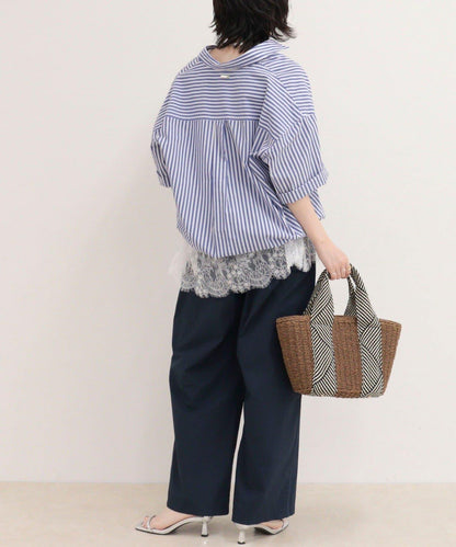 汗漬減輕加工COTTON短袖襯衫夾克