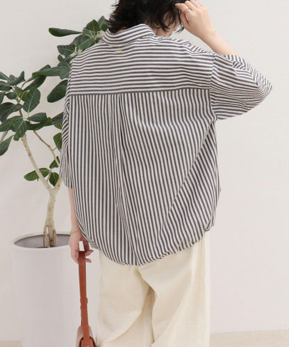 汗漬減輕加工COTTON短袖襯衫夾克