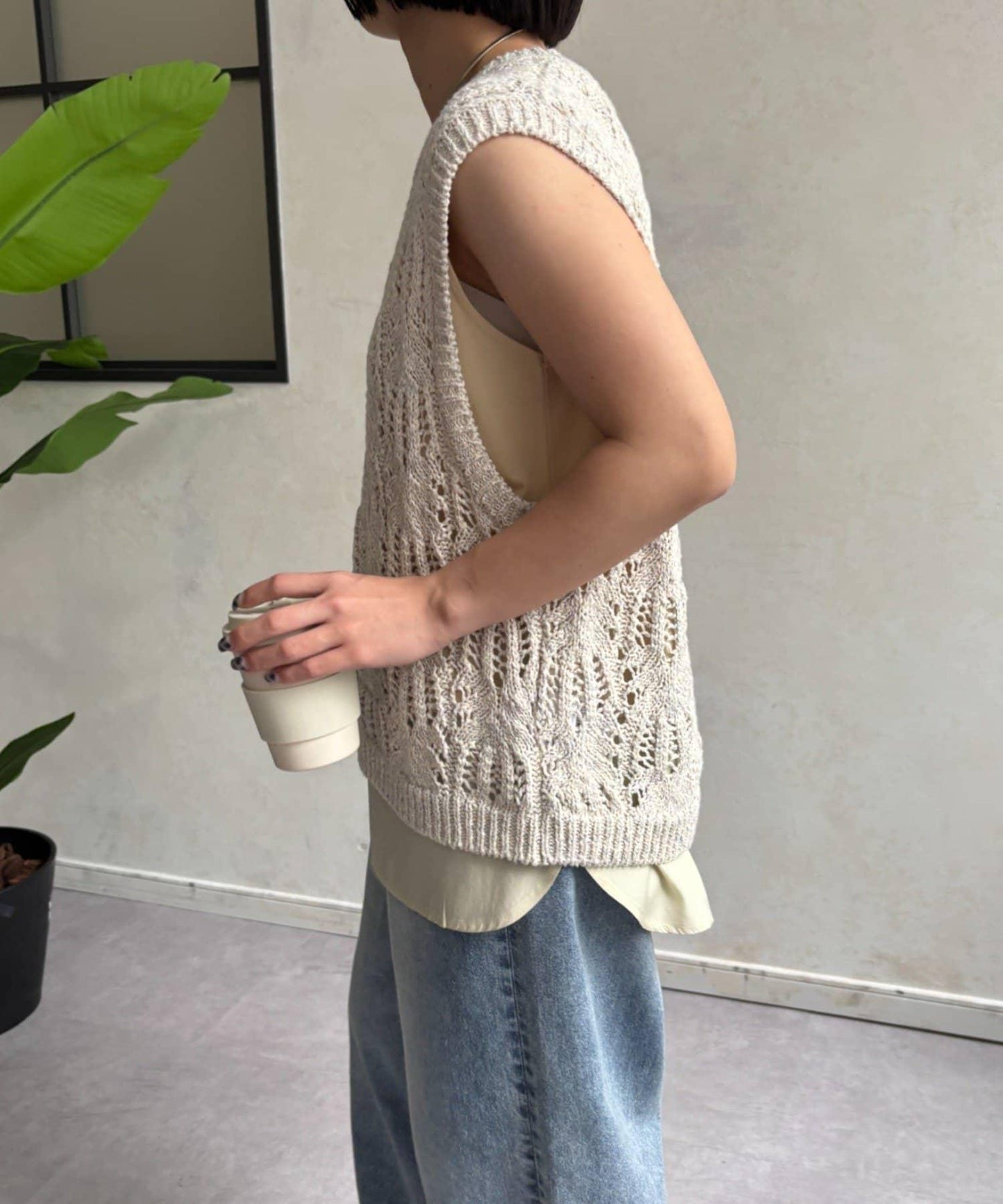 下襬透明背心