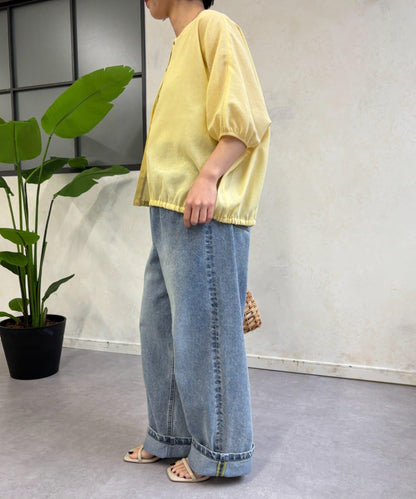 透膚麻感襯衫