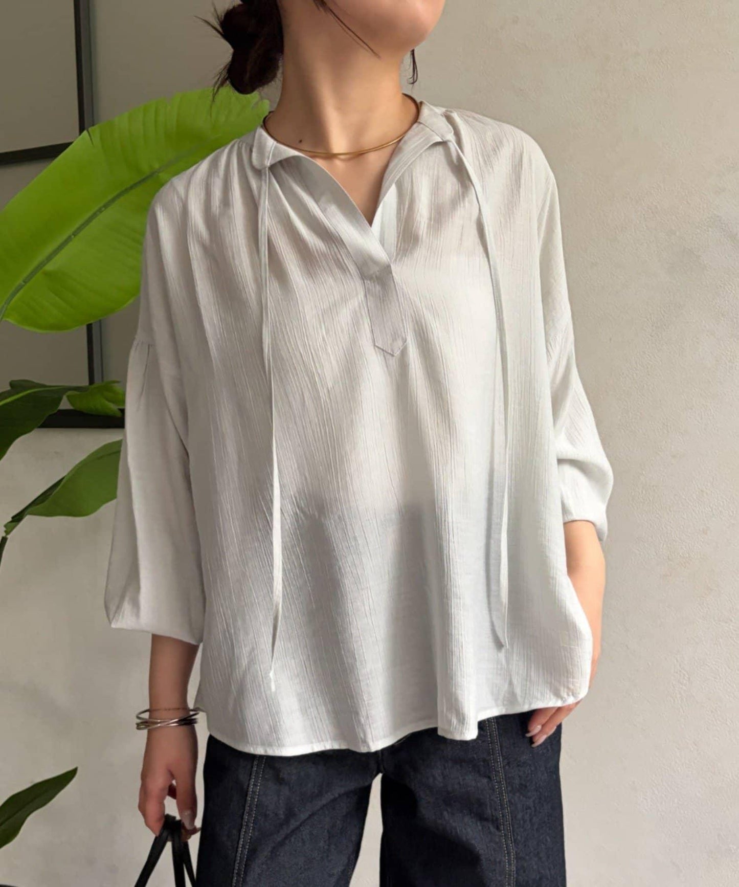 蝴蝶結 翻領襯衫