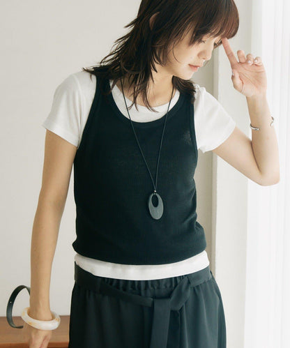 【A・MONN】【可成套穿著】tank KNIT