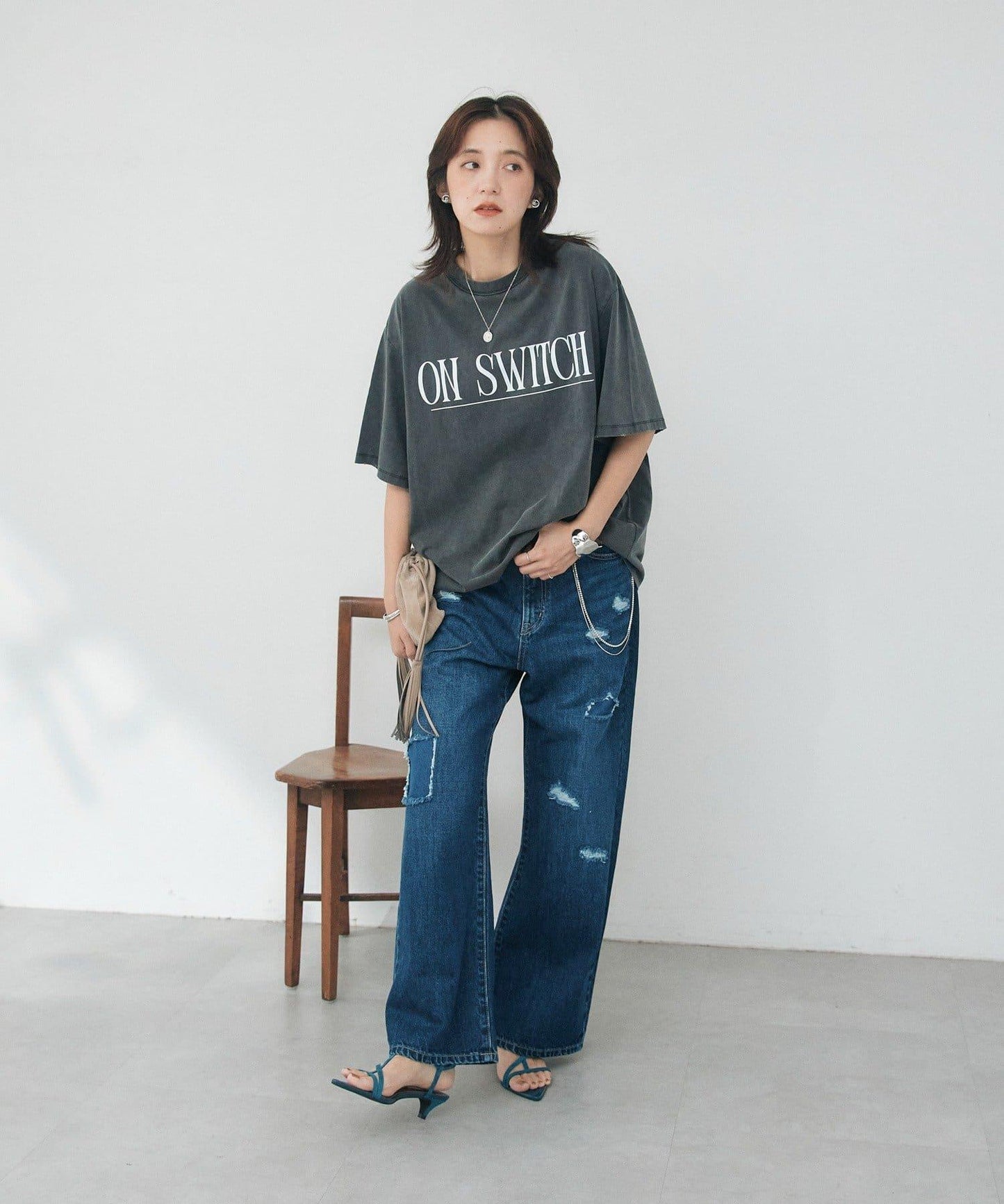 A・MONN 棉100% 超大版型 ON SWITCH tee