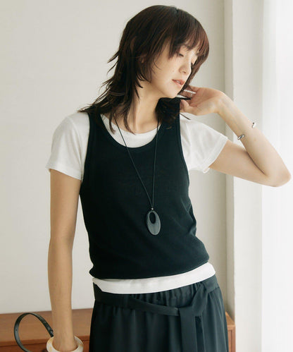 【A・MONN】【可成套穿著】tank KNIT