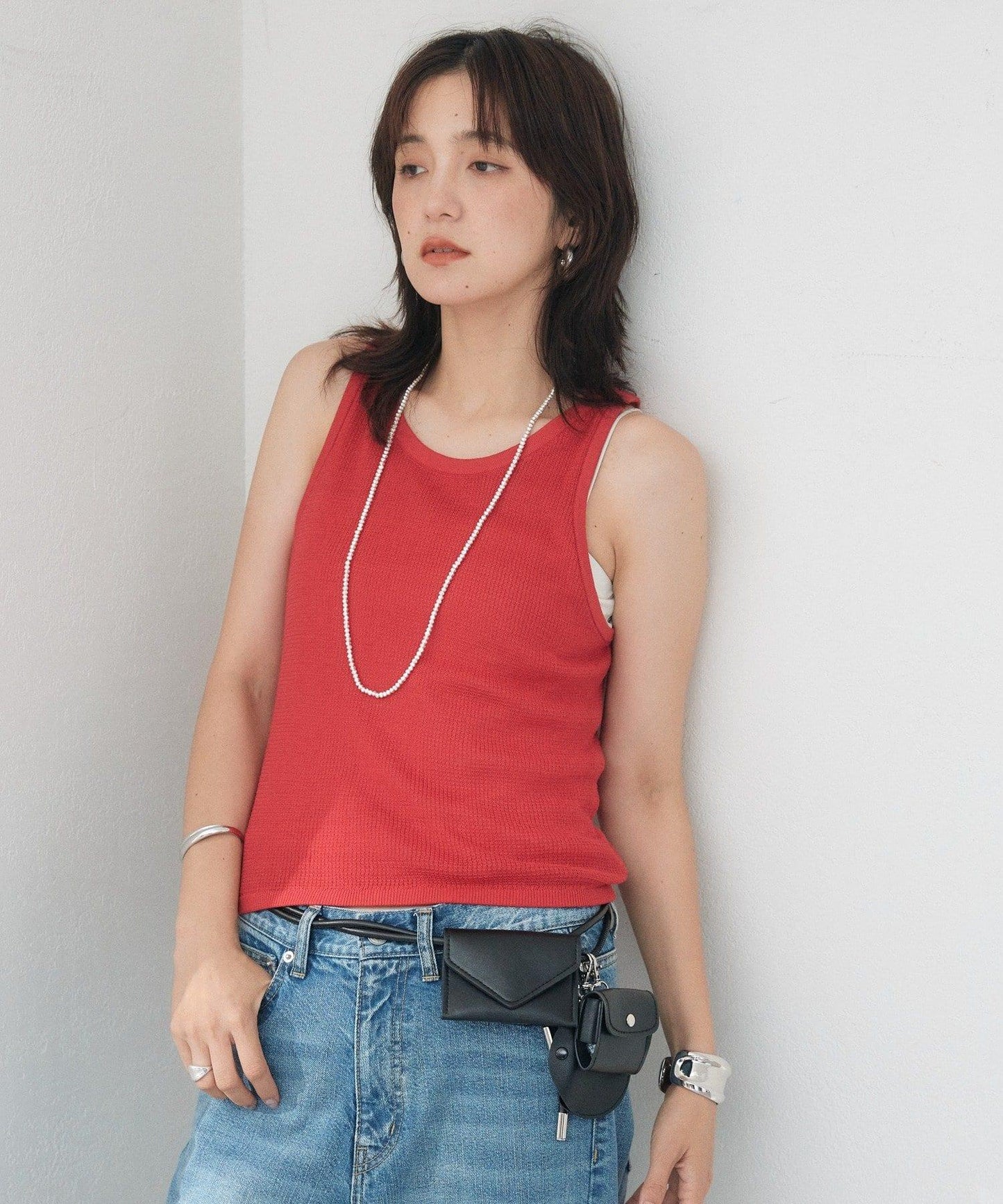 【A・MONN】【可成套穿著】tank KNIT