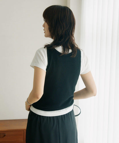 【A・MONN】【可成套穿著】tank KNIT