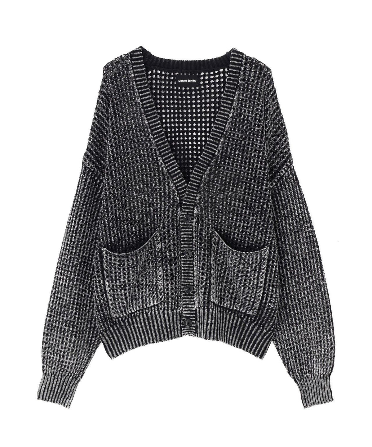 【&DEPOT限定】DankeSchon/ダンケシェーン/CHEMICAL MESHKNIT CARDIGAN