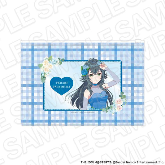 學園アイドルマスター（學園偶像大師） 月村手毬 floral dress ver. 透明收納包
