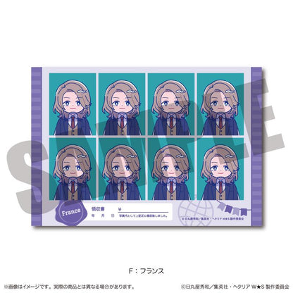 ヘタリア World★Stars（黑塔利亞 World★Stars） 紐特羅系列 第二彈 法國 證件照風貼紙 F款
