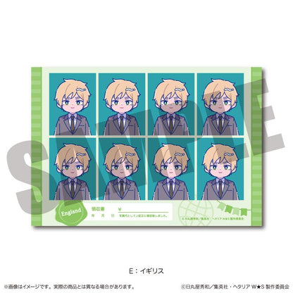 ヘタリア World★Stars（黑塔利亞 World★Stars） 紐特羅系列 第二彈 イギリス 證件照風貼紙 E款