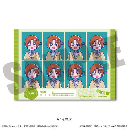ヘタリア World★Stars（黑塔利亞 World★Stars） 紐特羅系列 第二彈 意大利 證件照風貼紙 A款