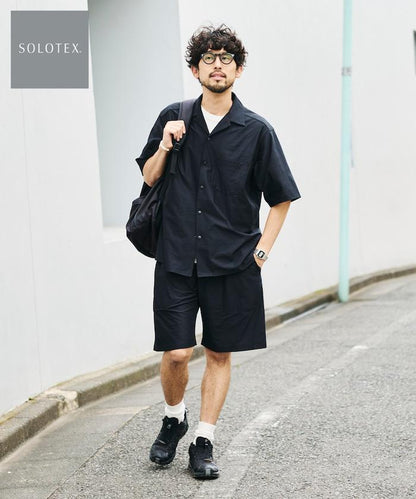 SOLOTEX(R) 面料 開領短袖襯衫休閒短褲 旅行套裝