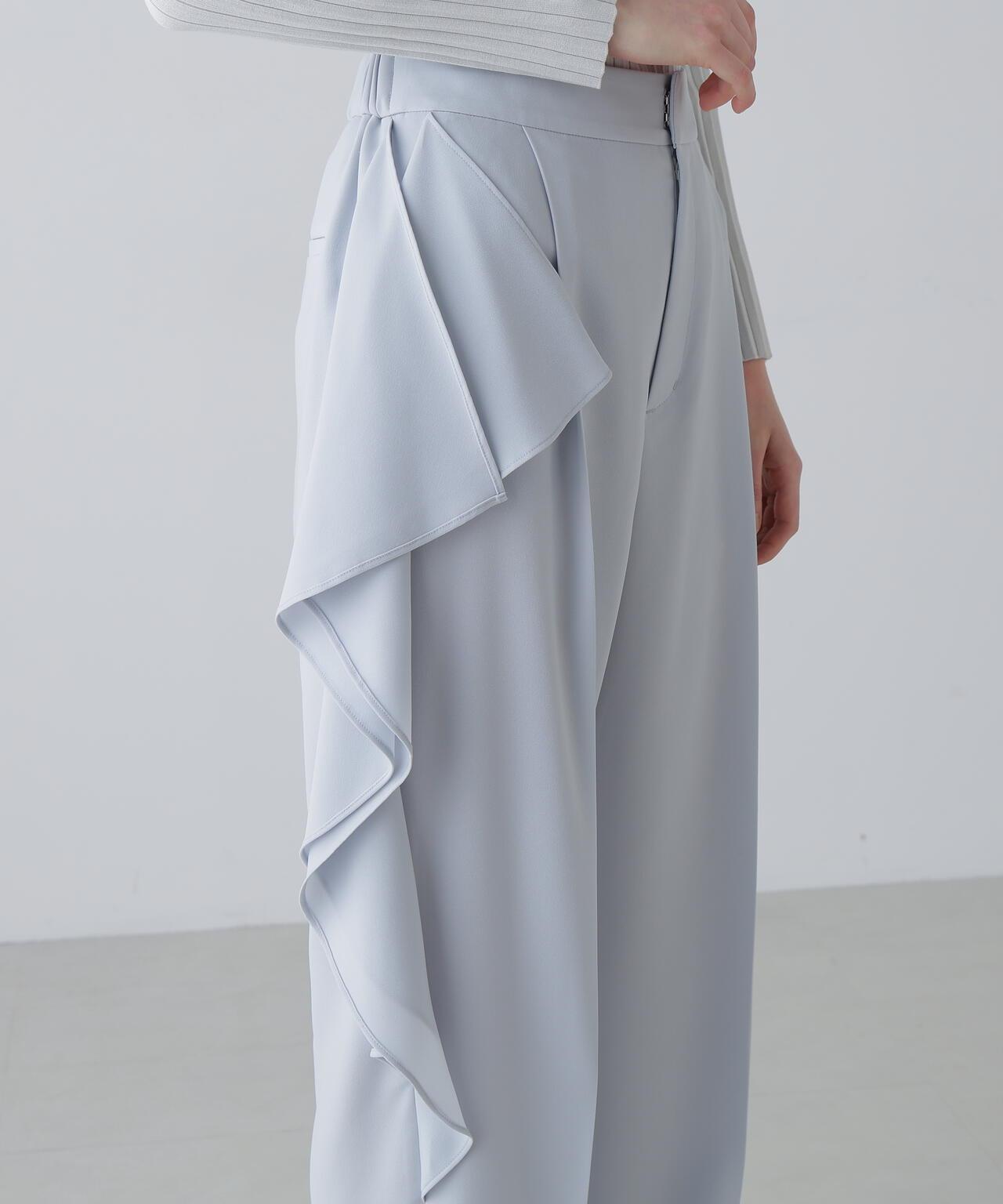 緞面喬其紗長褲