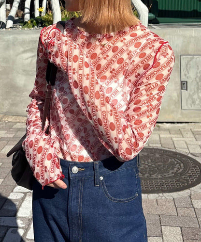 HELLO.SANFRANCISCO 櫻桃印花薄款T恤