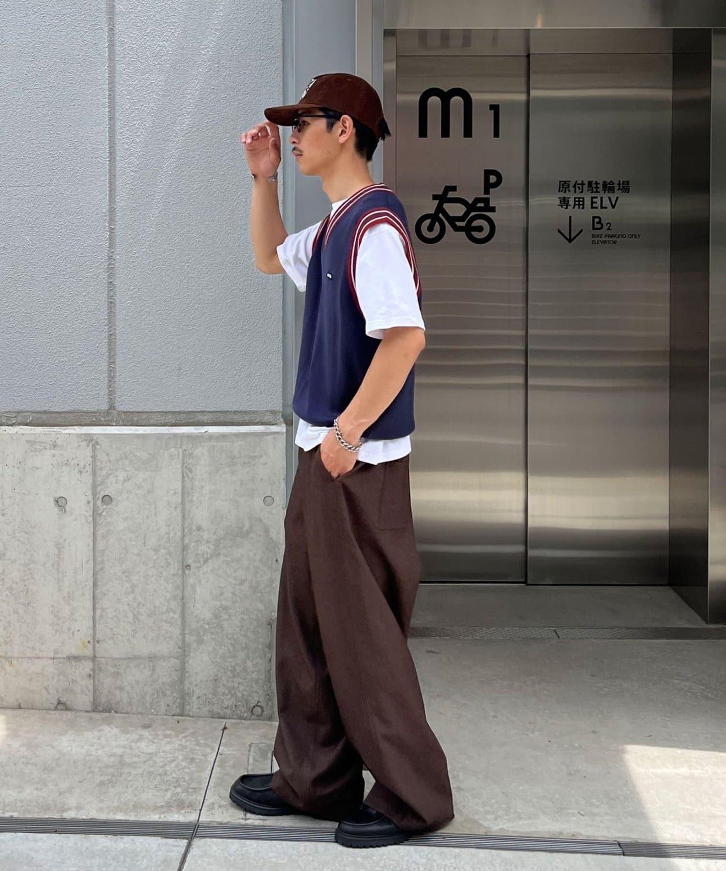 學院風條紋馬甲