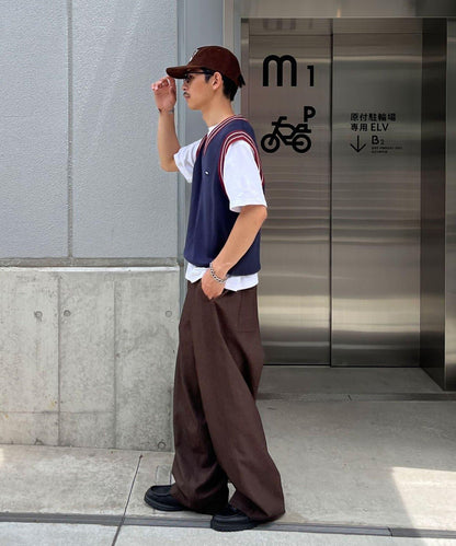 學院風條紋馬甲