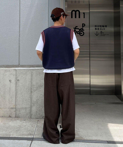 學院風條紋馬甲