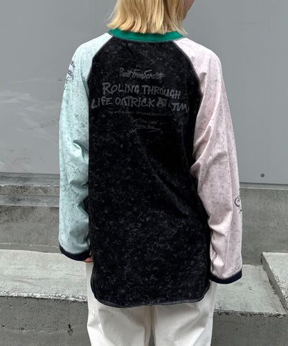 SOUNDS GOOOD 扎染插肩印花T恤