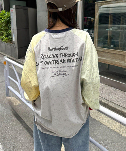 SOUNDS GOOOD 扎染插肩印花T恤