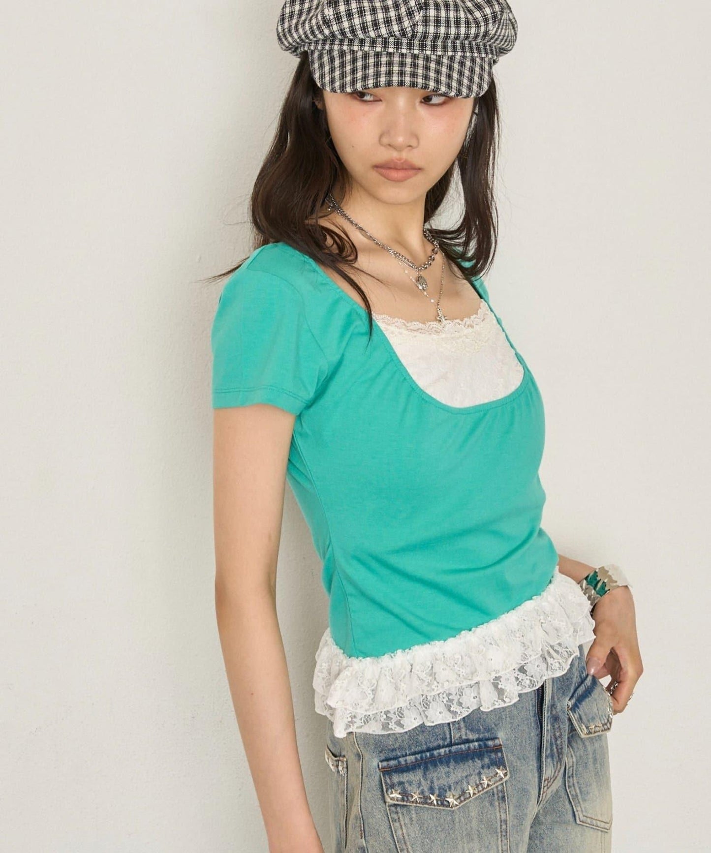 WHO'S WHO gallery 蕾絲疊穿上衣