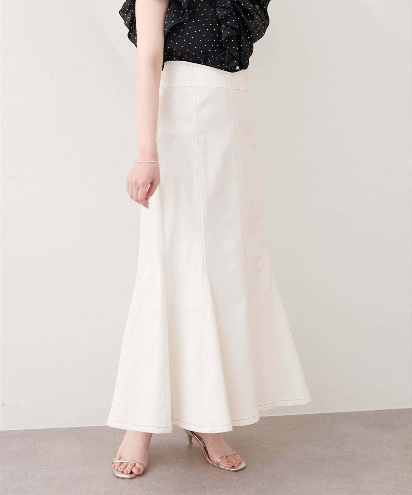 natural couture 愛心腰頭美人魚牛仔半身裙