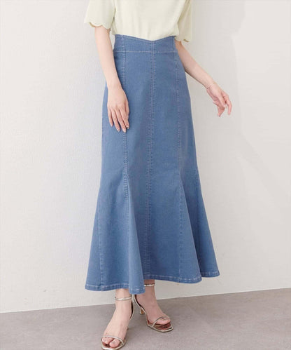 natural couture 愛心腰頭美人魚牛仔半身裙