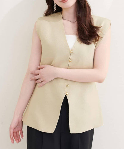 natural couture 金釦針織馬甲