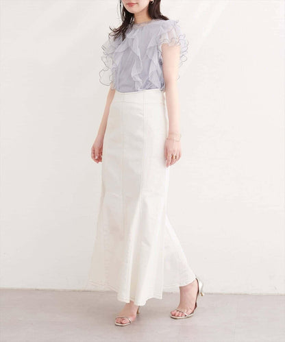 natural couture 愛心腰頭美人魚牛仔半身裙