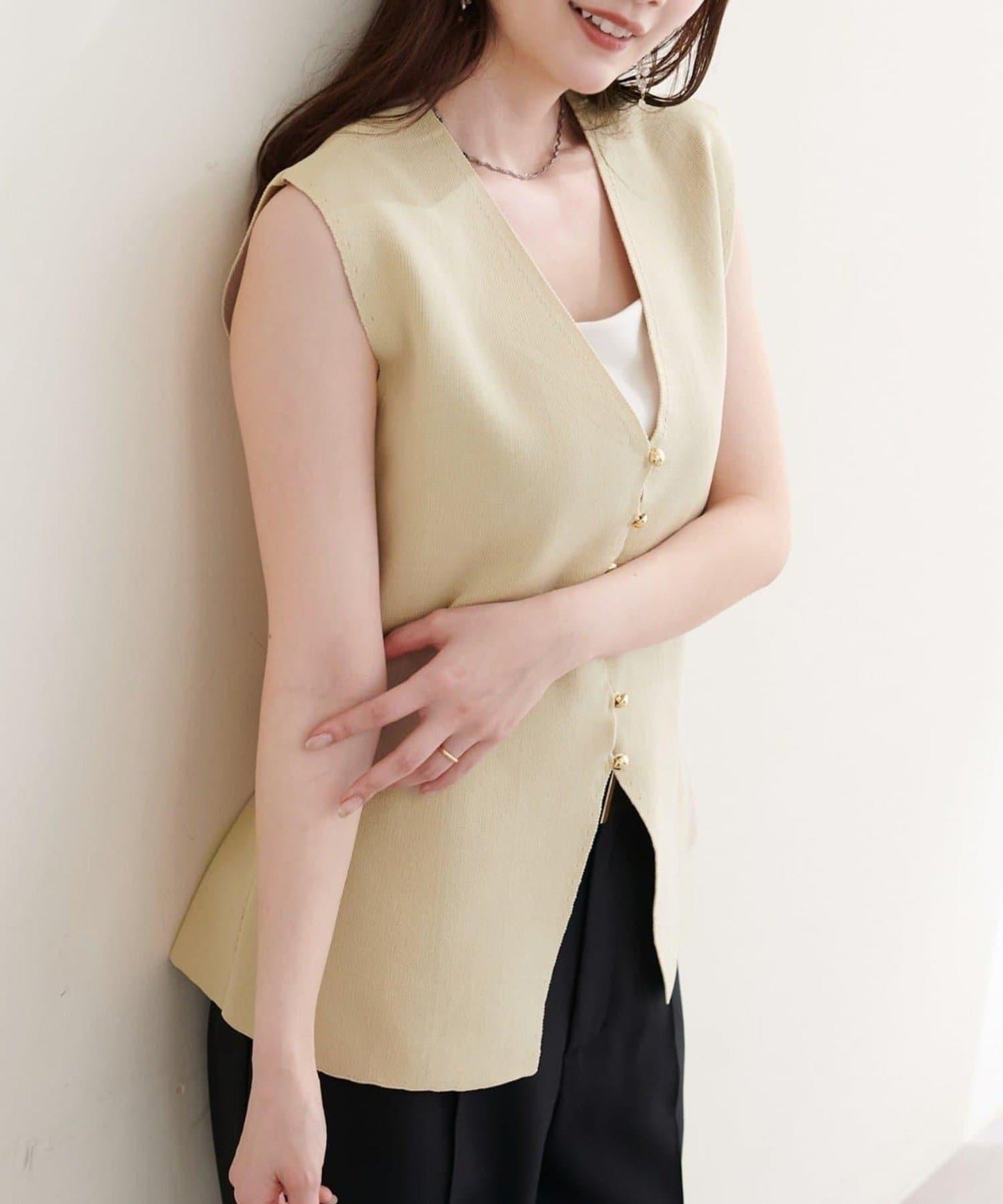 natural couture 金釦針織馬甲