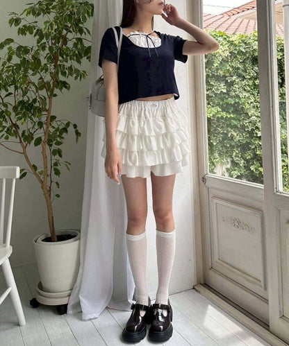 OLIVE des OLIVE 連帽拼接上衣
