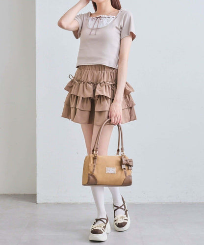 OLIVE des OLIVE 連帽拼接上衣