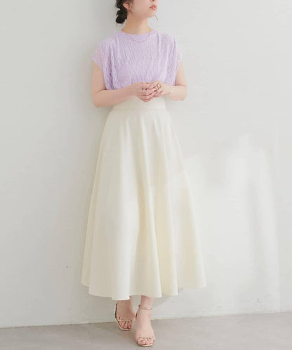 natural couture 接觸冷感蕾絲疊層針織衫