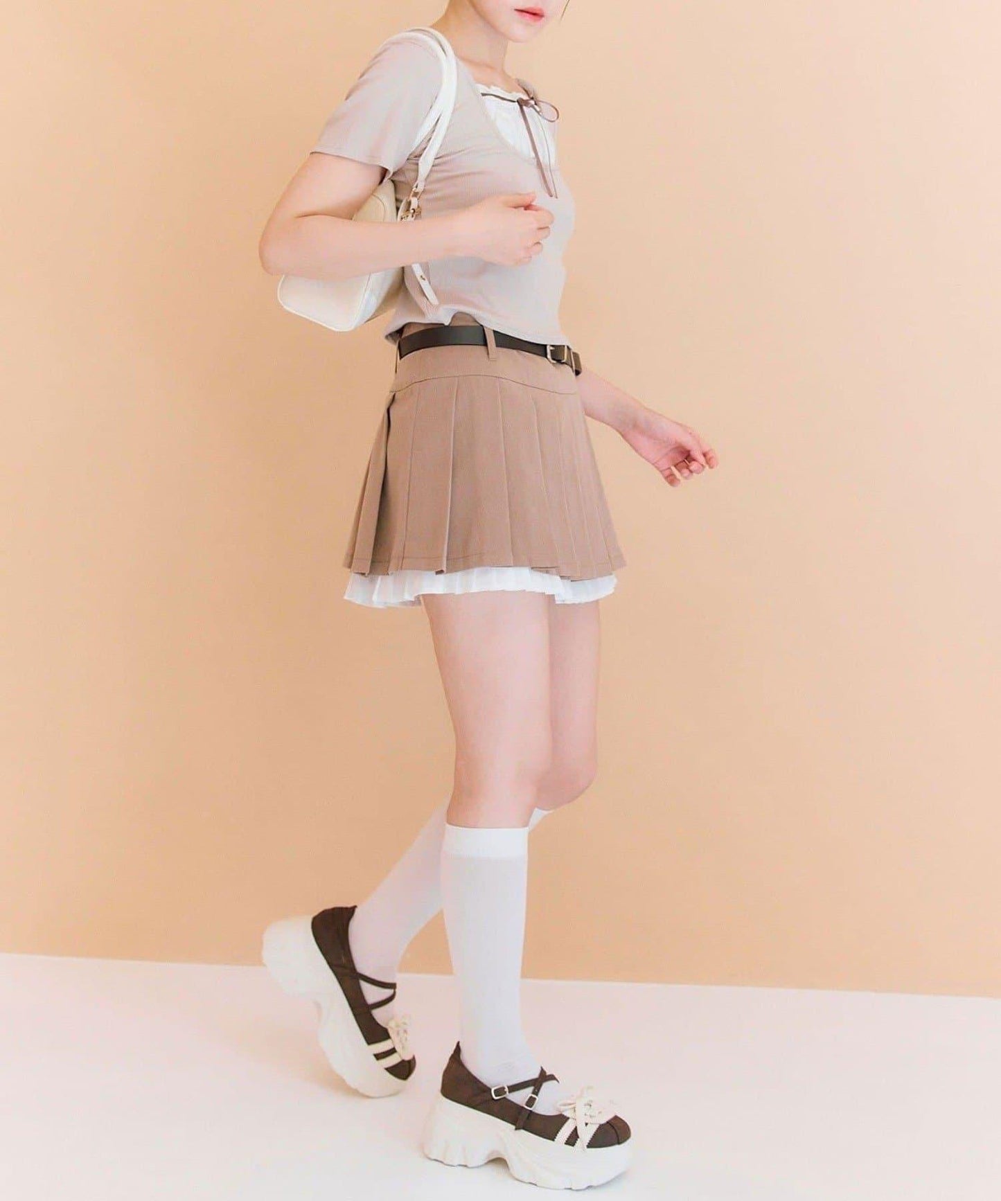 OLIVE des OLIVE 連帽拼接上衣
