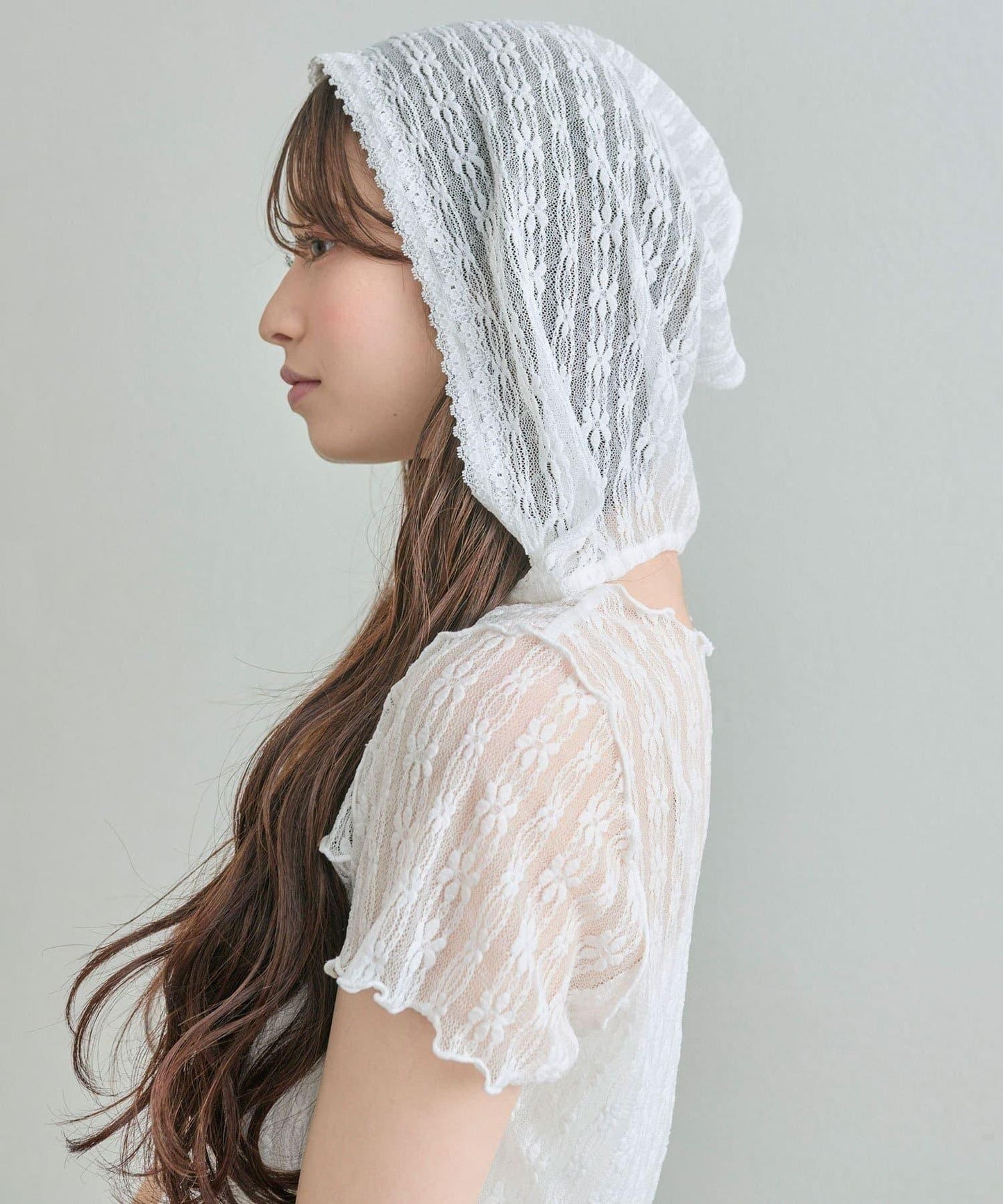 OLIVE des OLIVE 連帽蕾絲上衣