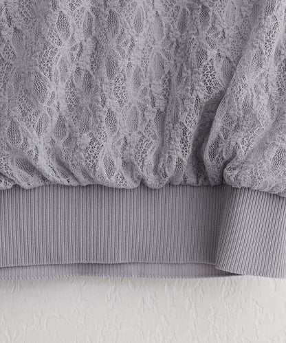 natural couture 接觸冷感蕾絲疊層針織衫
