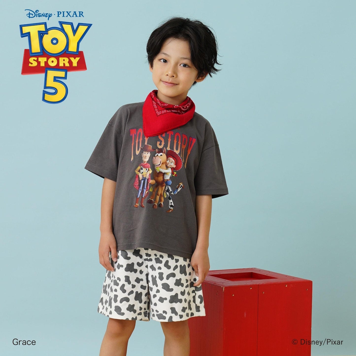 DISNEY/PIXAR トイ・ストーリー（玩具總動員） 集合藝術 寬鬆短袖T恤