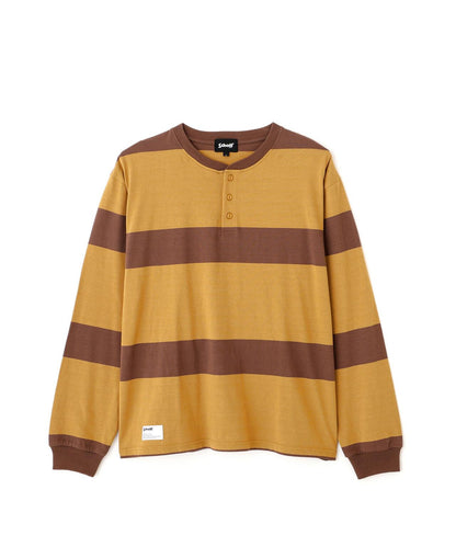 O.G. BORDER HENLEY LS T-SHIRT 條紋亨利領長袖T恤