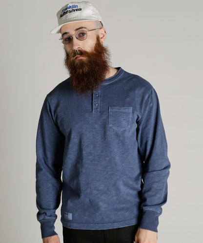 SLUB HENLEY LS T-SHIRT 亨利領長袖T恤