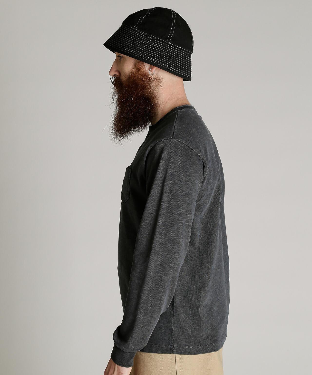 SLUB HENLEY LS T-SHIRT 亨利領長袖T恤