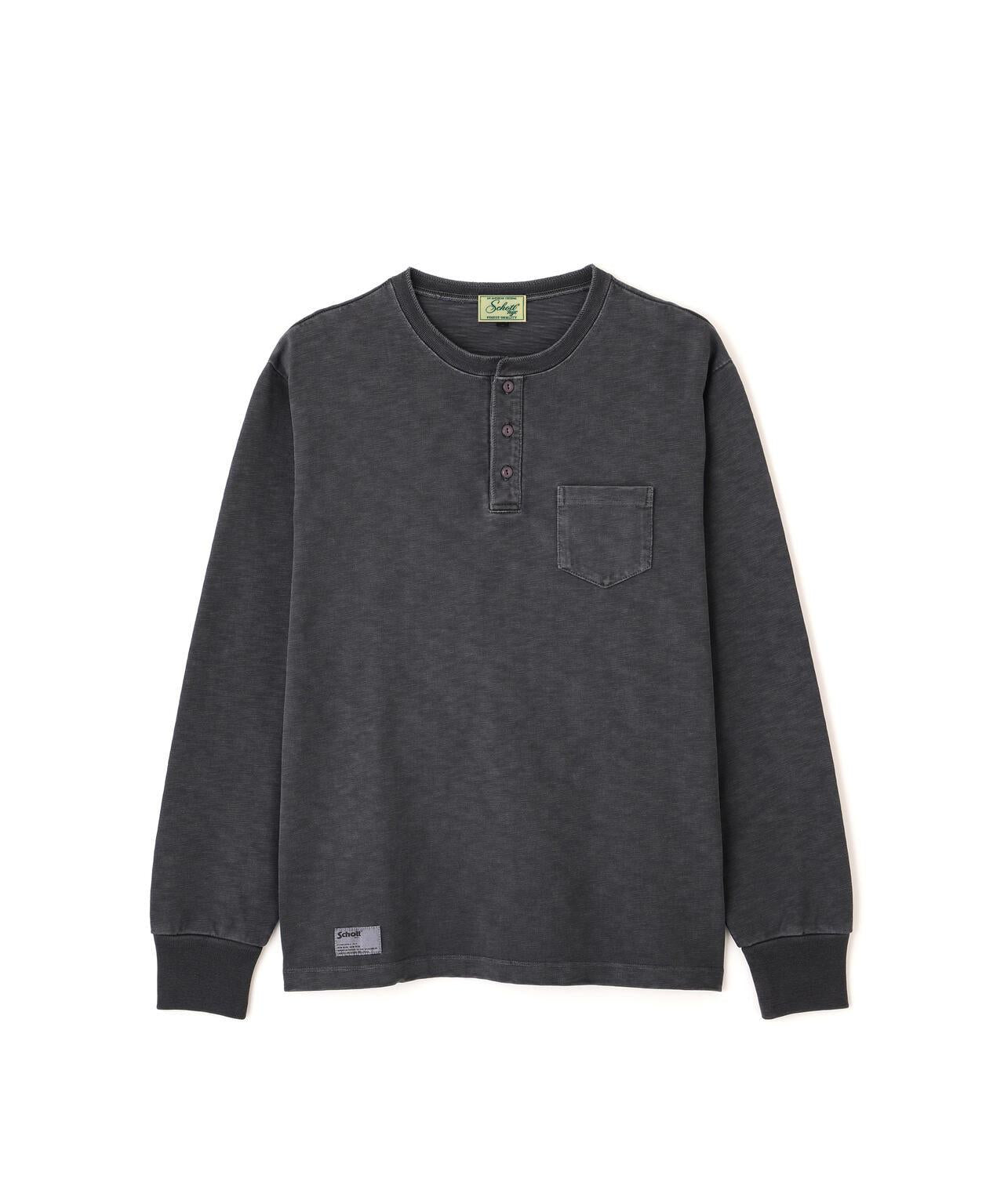 SLUB HENLEY LS T-SHIRT 亨利領長袖T恤